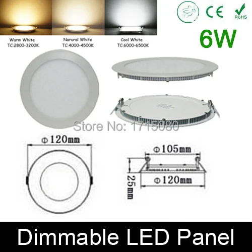 Us 8 97 30 Off High Quality Dimmable 6w Led Panel Light Round Recessed Ceiling Painel Fixtures 4000k For Bathroom Luminaire Lamp In Us 8 97 30 Off High Quality Dimmable 6w Led Panel Light Round Recessed Ceiling Painel Fixtures 4000k For Bathroom Luminaire Lamp In