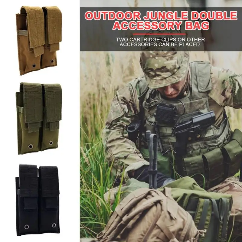 Открытый Тактический Подсумок с креплением Molle охотничьи сумки поясная Сумка Джунгли двойной аксессуар Сумка Molle система многофункциональная подвесная сумка