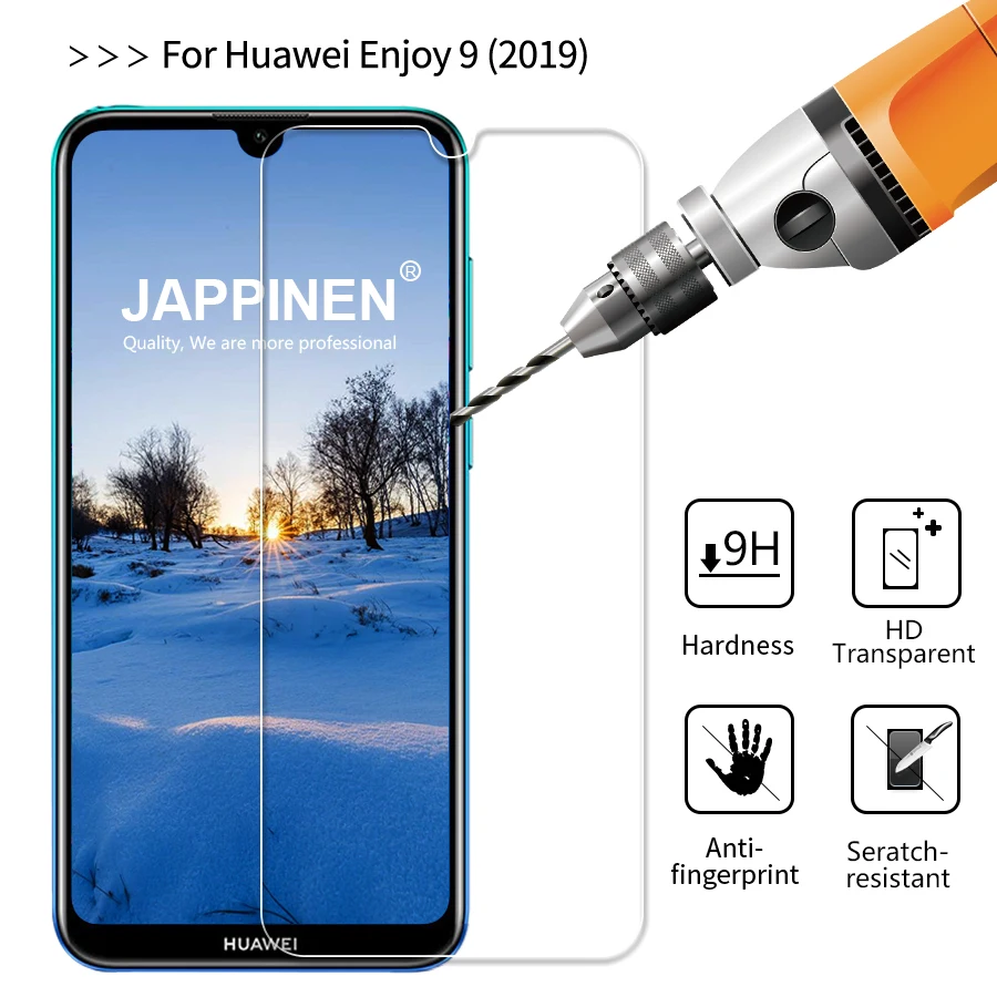 Jappinen Tempered Glass For Huawei Enjoy 9 2.5D 9H Protective Film Screen Protector Transparent | Мобильные телефоны и