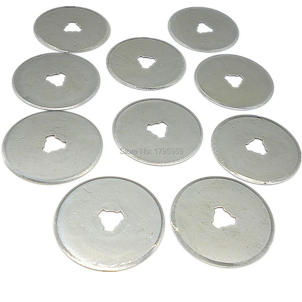 

10 pieces 45mm Rotary Cutter Refill Blade Cutters Sewing Quilting Photos Fabric Vinyl Cutting Tools Replacement Spare Blades