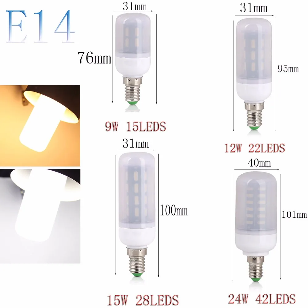 SMD 7030 E27 E14 светодиодный светильник AC220V светодиодный свет кукурузы светодиодный лампы 15 22 28 42 светодиодный s 9 Вт, 12 Вт, 15 Вт, люстра свечи освещение украшение дома