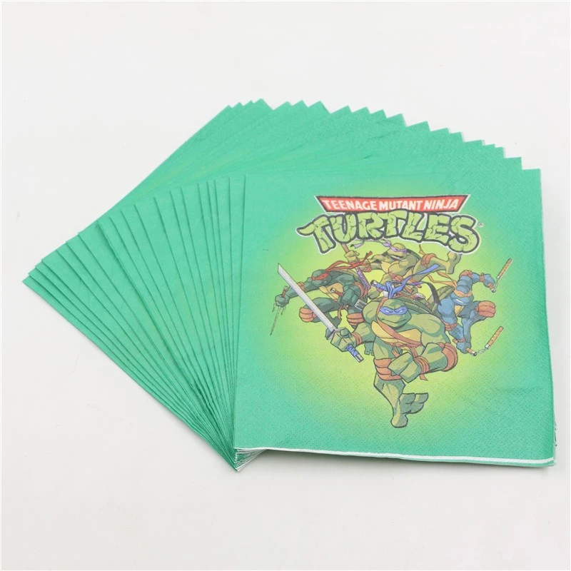 Pcs Lot Bande Dessinee Essuyez Joyeux Anniversaire Parti Ninja Tortue Theme Bebe Douche Enfants Faveurs Serviettes En Papier Decoration Evenement Fournitures Aliexpress