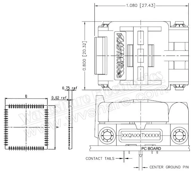 08QN65T33030 QFN8 MLP8 MLF8 QFN Plastronics IC Test Socket Programming Adapter  2 Sides 3*3mm 0.65mm Pitch