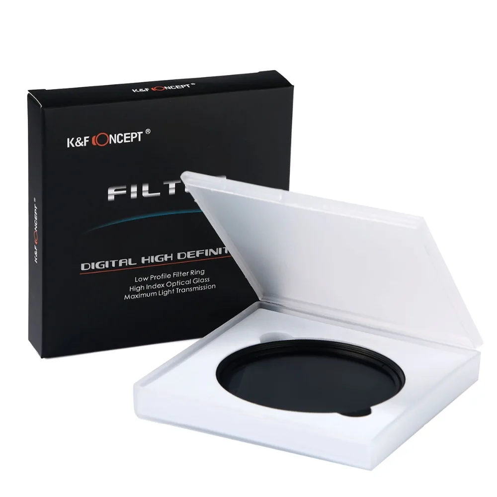 K&ampF CONCEPT 49MM 52MM 55MM 58MM 62MM 67MM 72MM 77MM Slim Fader Variable ND Lens Filter Adjustable ND2 to ND400 Neutral Density |