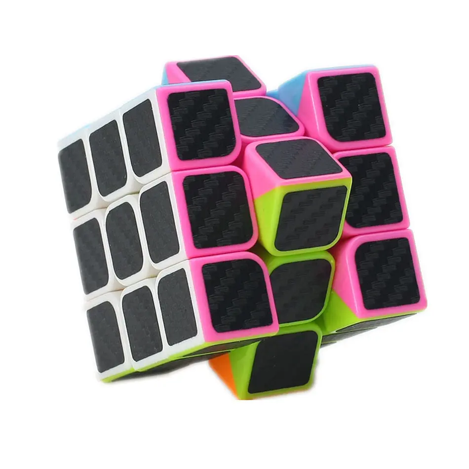 

Z-CUBE 3x3 CUBE Carbon Fiber 3x3x3 Magic Cube Pink Red 3Layers Speed Cube Professional Puzzle Toys For Children Kids Gift Toy