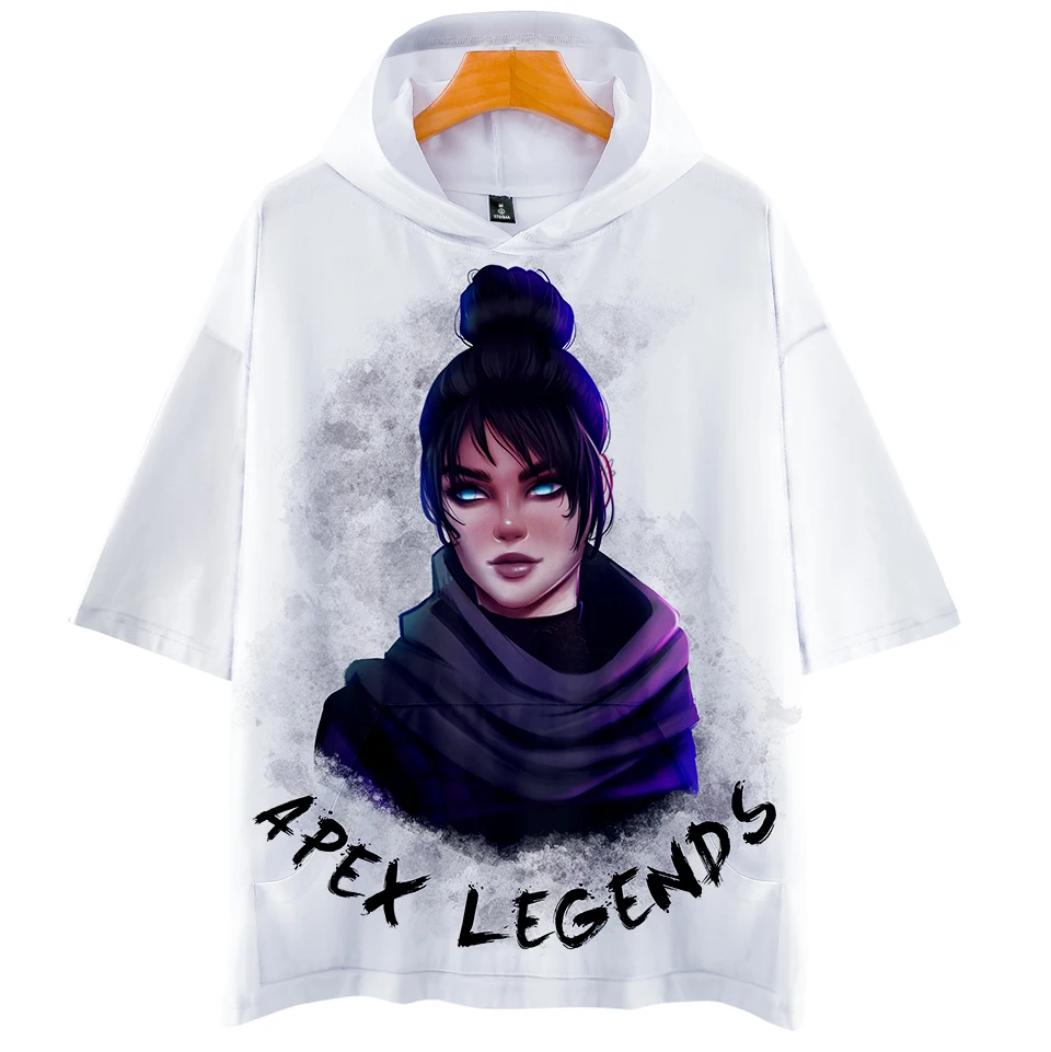 Short T-shirts with hat clothing 3D Kids tops print cotton cartoon hoodies clothes unisex Short Sleeves Summer Tee aikooki