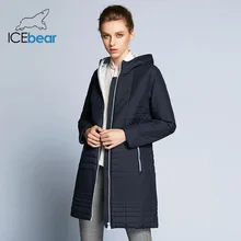 ICEbear 2018 Autumn Long Cotton Women s Coats With Hood Fashion Women Padded Brand Autumn Jacket