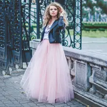 6 слоев 39 Макси женские тюлевые юбки длинная юбка знаменитостей бальное платье плюс размер