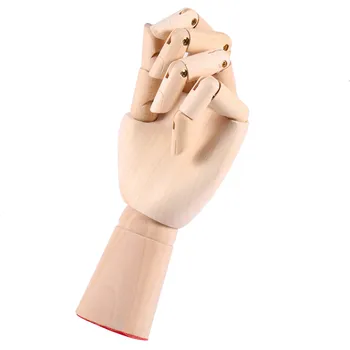 

Left Hand 10" 25CM Wood Crafts Manikin Drawing Model Wooden Human feMale Manikin Jointed Mannequin Puppet Burning goods