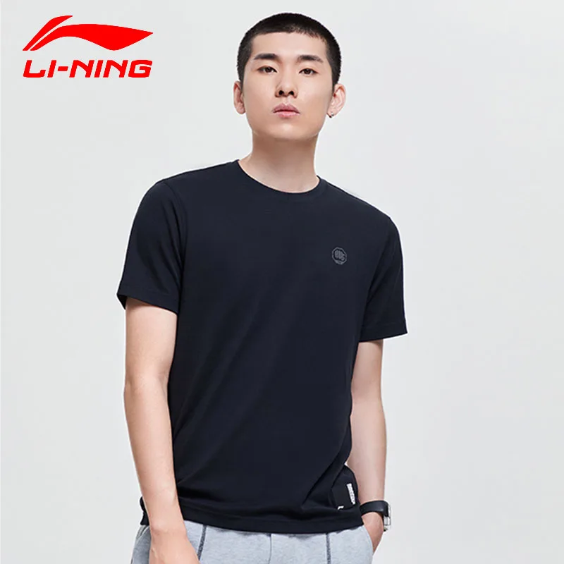 

Li-Ning Men Basketball BAD FIVE Short Sleeve Tee Regular Fit 100% Cotton Breathable LiNing Sports Top T-Shirt AHSP107 MTS3080