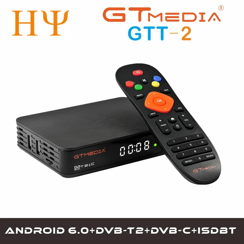 ТВ приставка GTmedia GTT 2 Android 6 0 DVB C T2 Гб ОЗУ 8 ПЗУ Wifi 4G Amlogic S905D 4K H.265 ISDB T