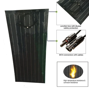 

100W 18 Volt Solar Panel China Cheap 100 Watt Solar Panels Cell/Module/System Charger/Battery 12V system Kit kits