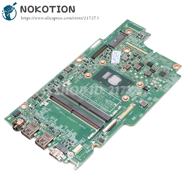 NOKOTION материнская плата для ноутбука Dell Inspiron 15 5568 SR2EZ DDR4 15296 SC 448.07R11.00SC 7R01D8