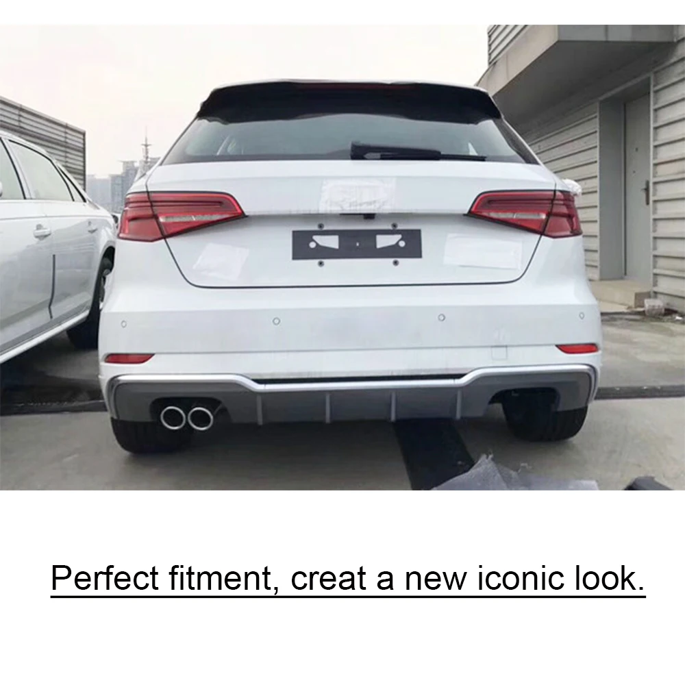 Автомобильный задний бампер диффузор спойлер для Audi A3 S line хэтчбек 2 двери 2017 2019
