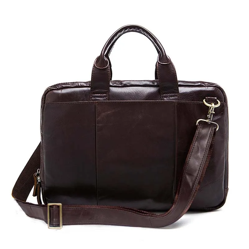 

AETOO New men's first layer cowhide handbag oil wax leather business bag imported leather men's ba