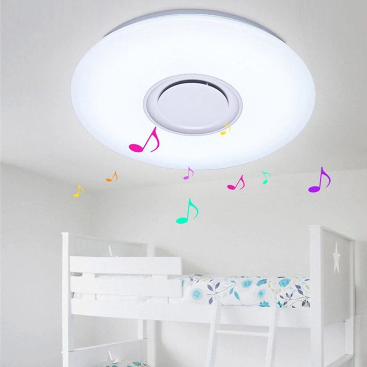 

bluetooth Ceiling Speaker Smart APP Control Loundspeaker Player with RGB Dimmable LED Ceiling Lights Panel Lamp For Kids Bedroom