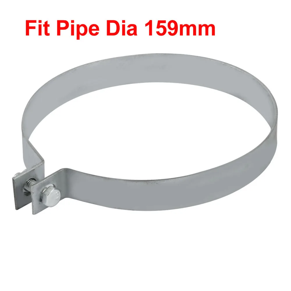 

UXCELL 5pcs 159mm Fitting Dia 22.5mm Width Iron Zinc Plated Pipe Clamp w Screw Nut For Wires Cables Pipes Tubes Etc. Hardware