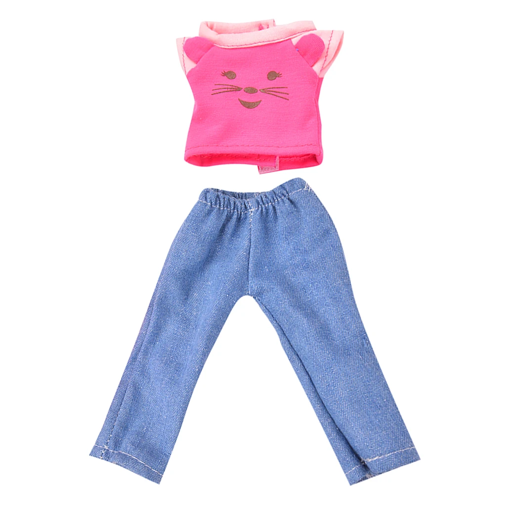 Cute Mouse Casual Clothes for 14\`\`   Wellie Wishers Doll Pink