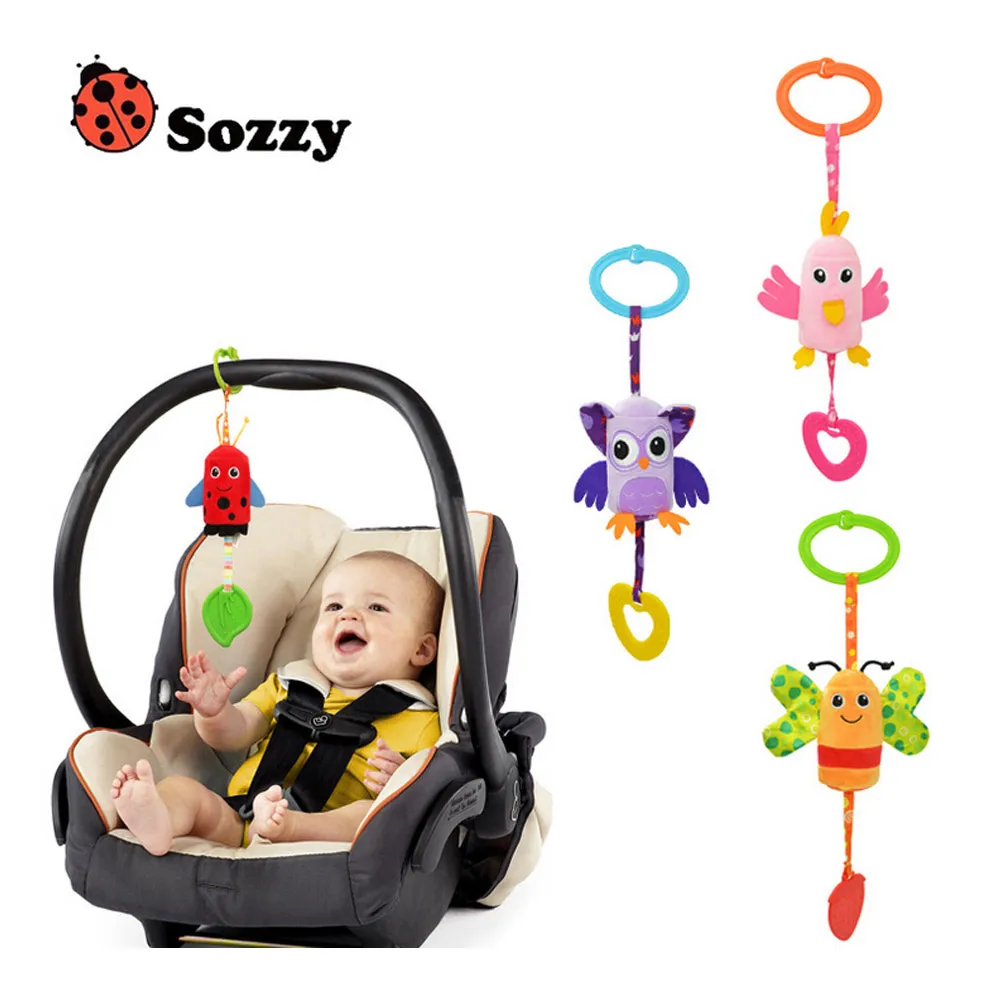 Sozzy Детские Мягкие плюшевые игрушки кровать автомобиль коляска висит кольцо Bell игрушка-погремушка M09