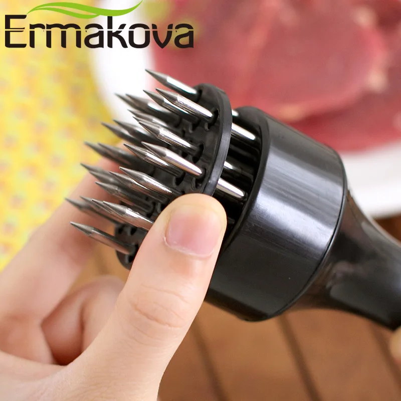 ERMAKOVA размягчитель мяса иглы говядина стейков из свиного филе ряд размягчитель мяса 21-иглы при удобном захвате ручки Кухня для приготовления пищи