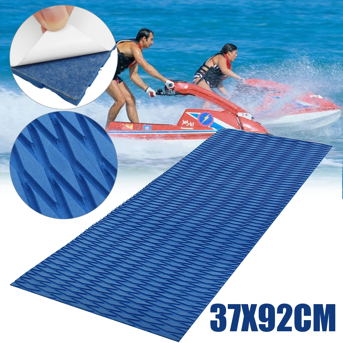 

Water Scooter Non-skid Marine Flooring Synthetic EVA Foam Sheet 37x92cm Blue ridge Water Scooter Non-skid Sheet 5mm