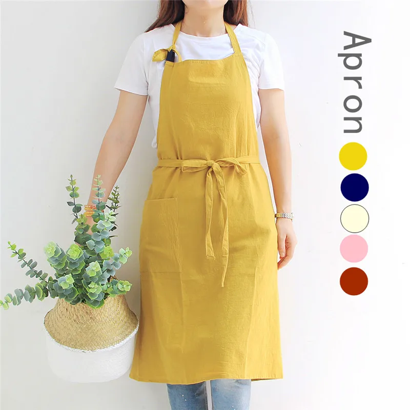 5 Colour Original Apron Adult Pocket Apron For Woman Gardening Kitchen