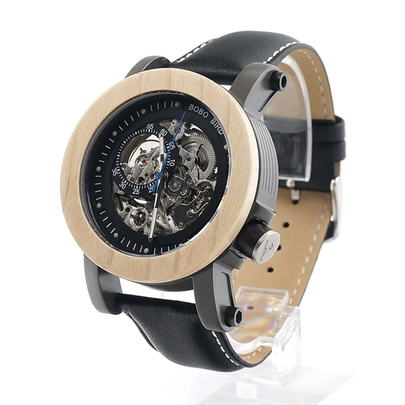 BOBO BIRD K14 font b Mechanical b font Wooden Watch font b Men b font Fashion