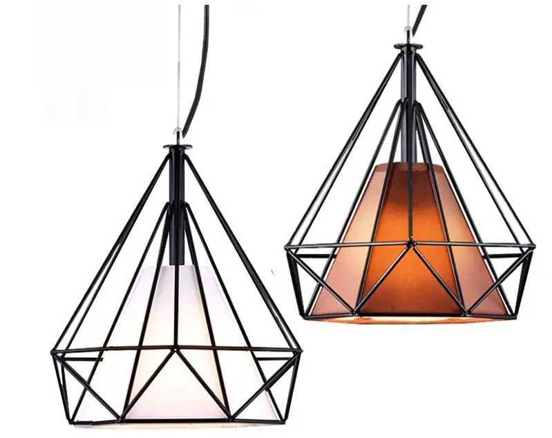 

MeterMall 1PC Ironwork Hexagonal Diamond Shape 250mm Black E27 Loft Ceiling Lamp
