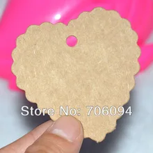 1000 шт. в форме сердца крафт-бумага висячие бирки Свадебная вечеринка этикетка цена подарочные карты пустые декоративные баннеры на заказ нужно дополнительная стоимость