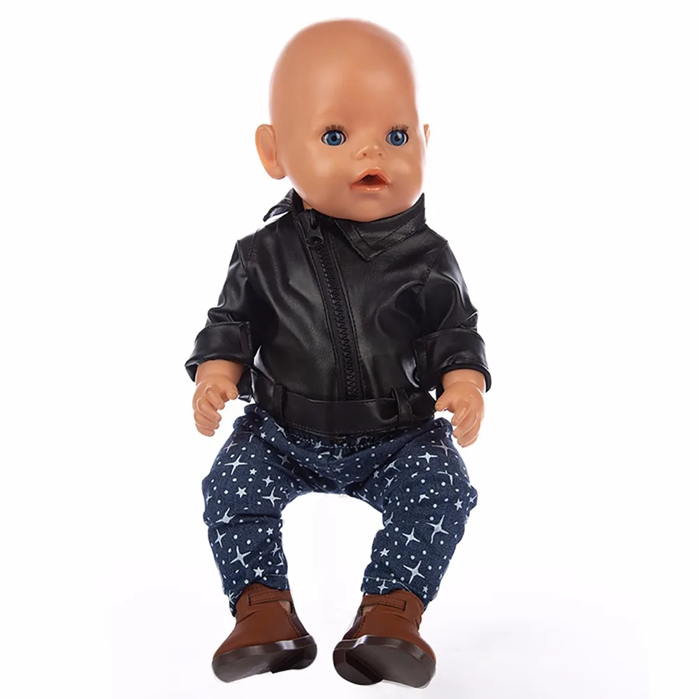 Одежда для куклы Born Baby Fit 18 дюймов 40 43 см черный красный синий из искусственной