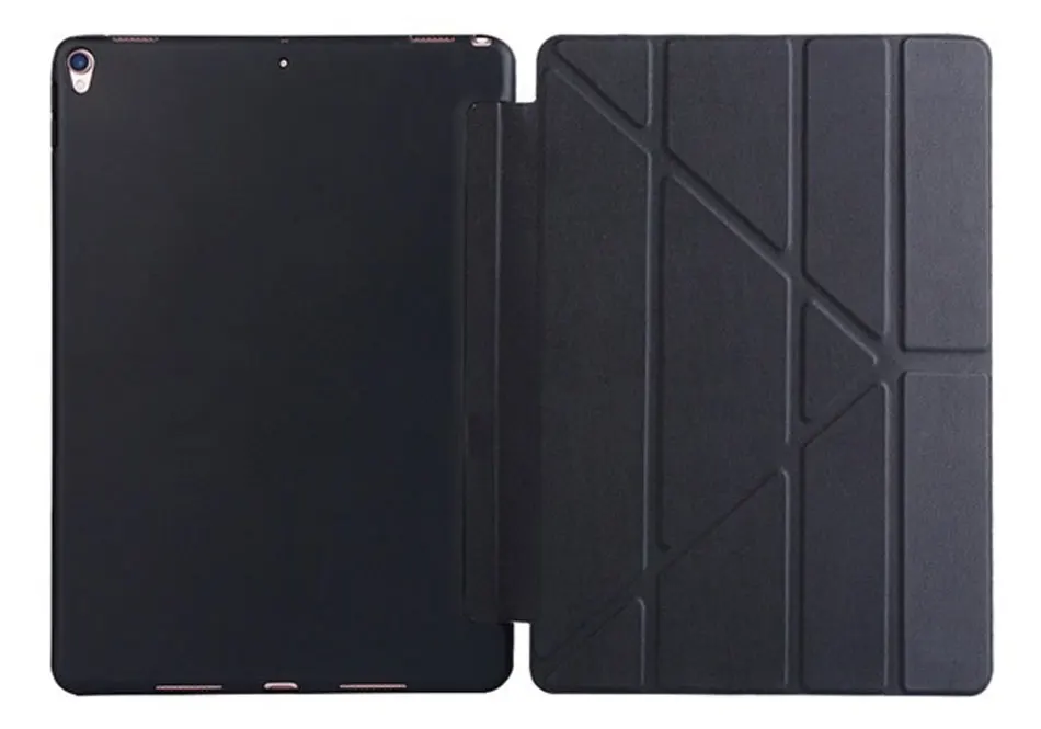 Soft Tablets Case For iPad 5 6 8 9.7'' TPU Smart Wake Sleep Multi-folded PU Leather Protective Cover For iPad 2018 Case 9.7 Inch-1