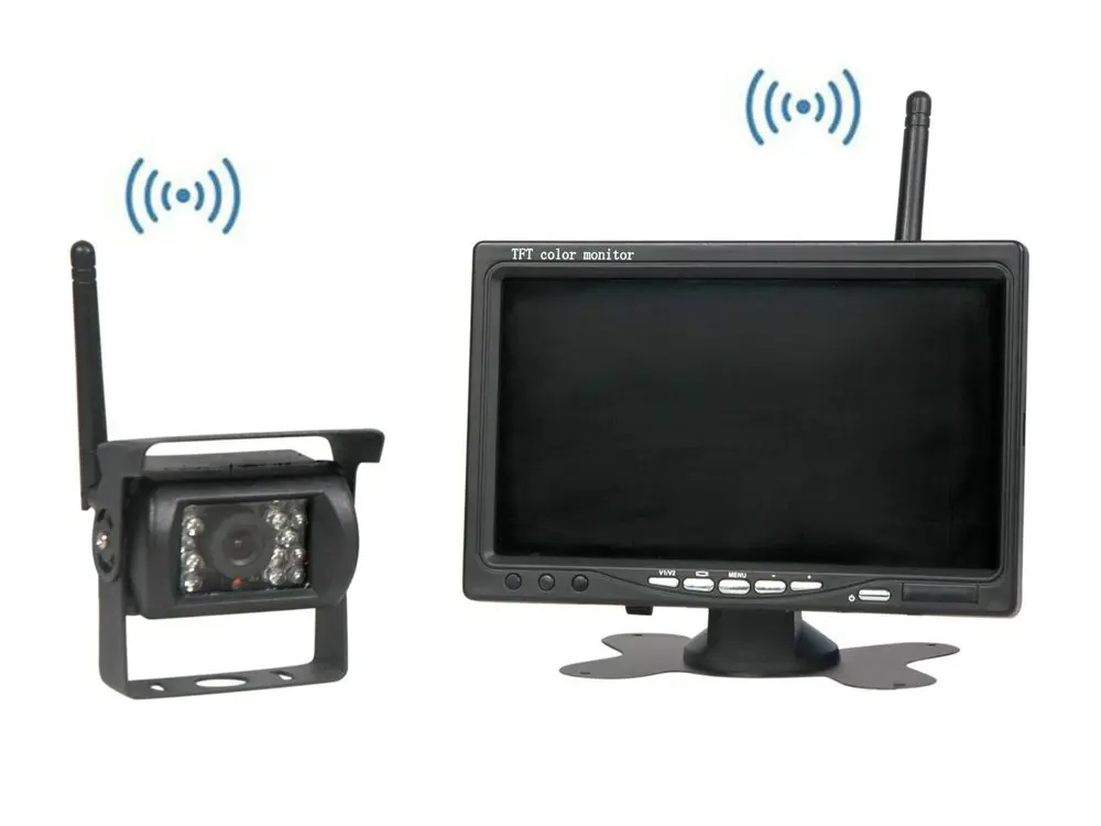 

2017 Latest Sony chip CCD Color Wireless Night Vision Car Reverse Reversing Rear View Camera plus Wireless 7" LCD Monitor Screen