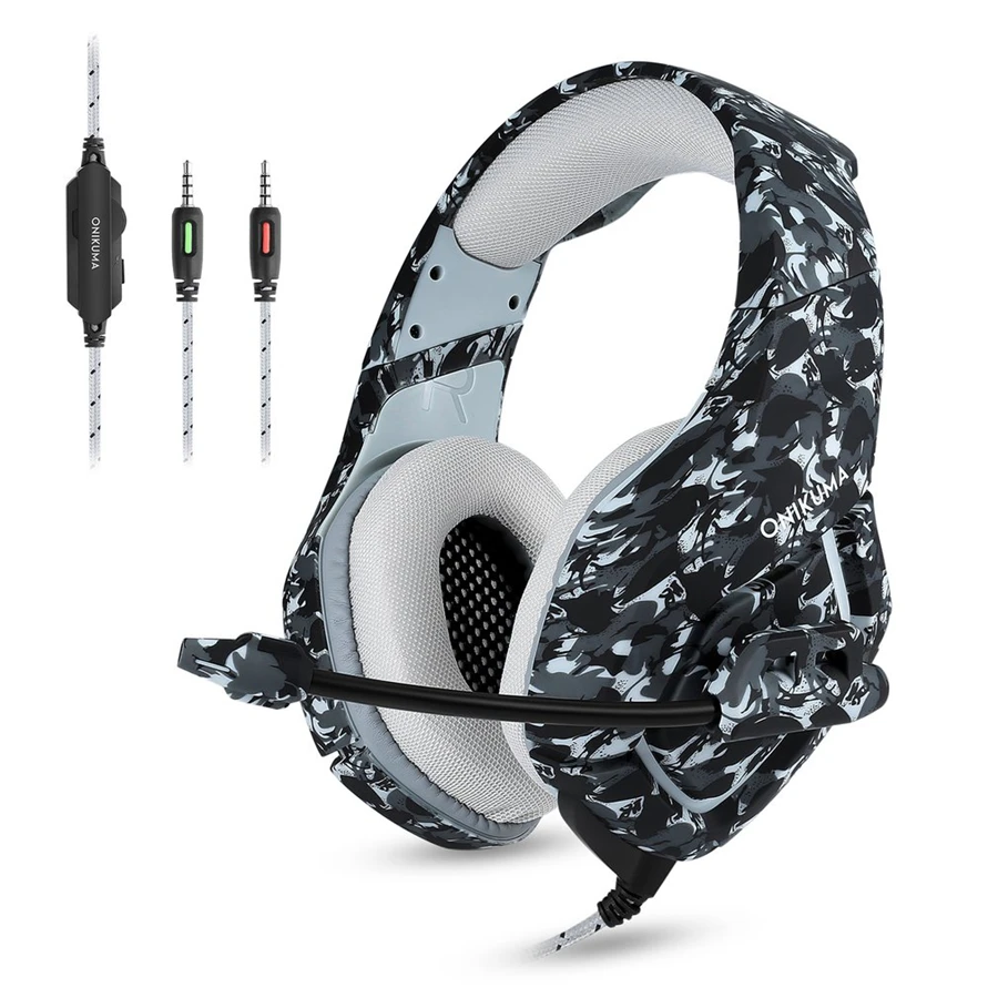 Game Headset K1B Camouflage Design Stereo Music Gaming Headphone With