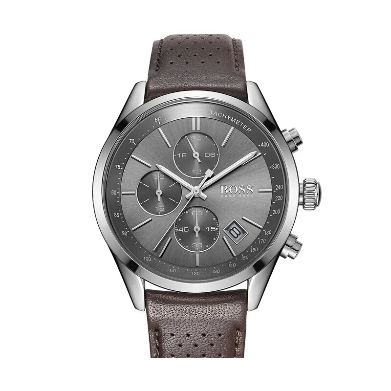 

BOSS Grand Prix Men Watch with Breathable Leather Strap Sport Quartz Watches Mens Watches Top Brand Luxury - 1513476