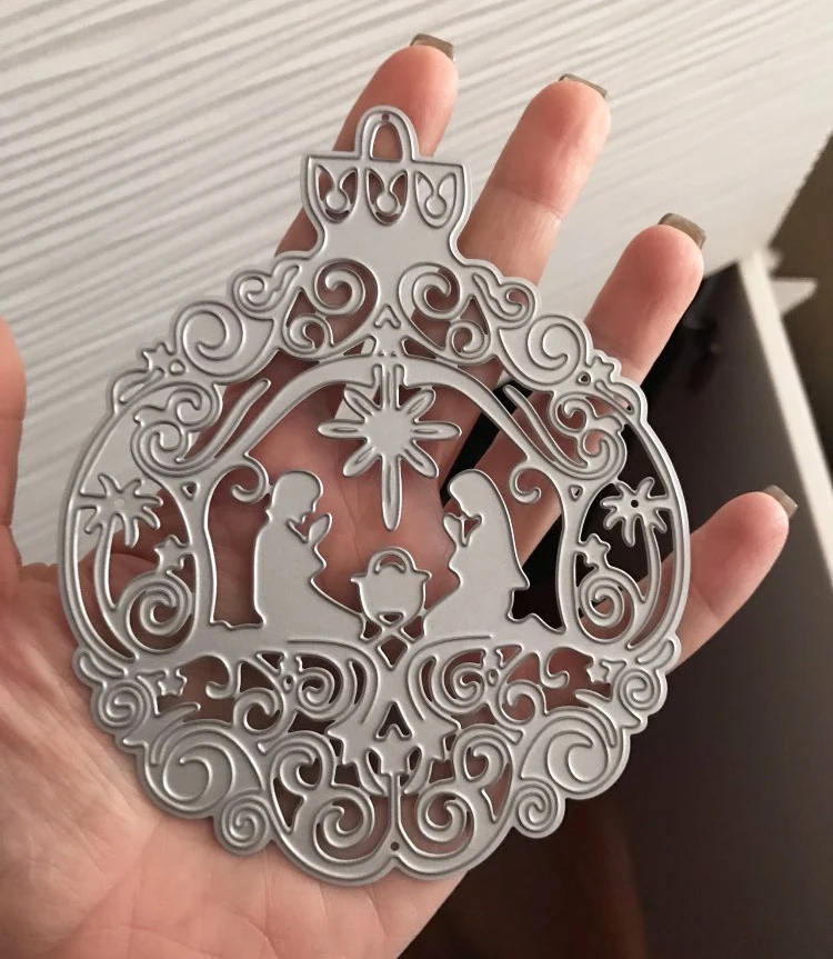 

Bless Christmas Metal Die Cut Cutting Dies For DIY Scrapbooking Embossing Paper Cards Decorative Crafts Dies Cutting 10.3x12.8cm