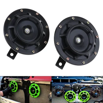 

2pcs/lot 12V Super Loud Grille Mount Trumpet Compact Electric Blast Dual Tone Horn for Car Auto Motorcycle
