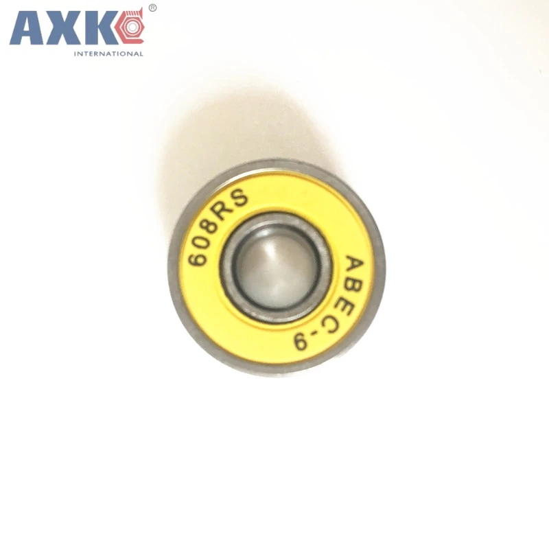 

AXK 10PCS 608-2RS 608 2RS 608RS Bearing 8*22*7 mm Ball Bearings Skateboard 608 Black Double Rubber Sealing Cover