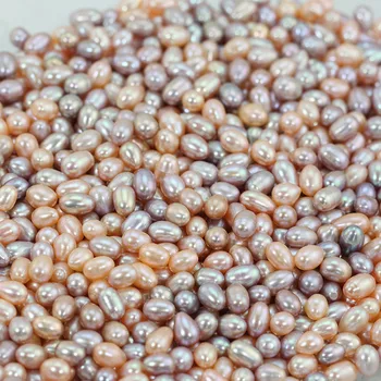

NEW The lowest price of hot style white pink purple 6-7mm Freshwater Pearls Natural Pearl oval three colors Free shipping ZH009