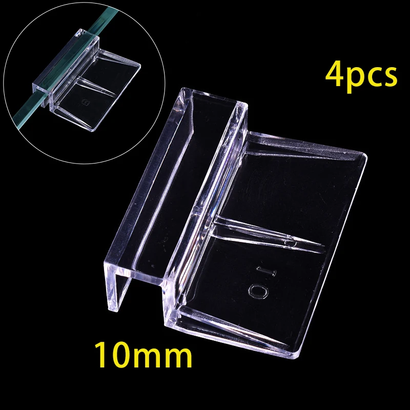 

4 X Acrylic Glass Cover Support Holders 4PCS Aquarium Fish Tank Clips Can Hold 1.2cm Glass