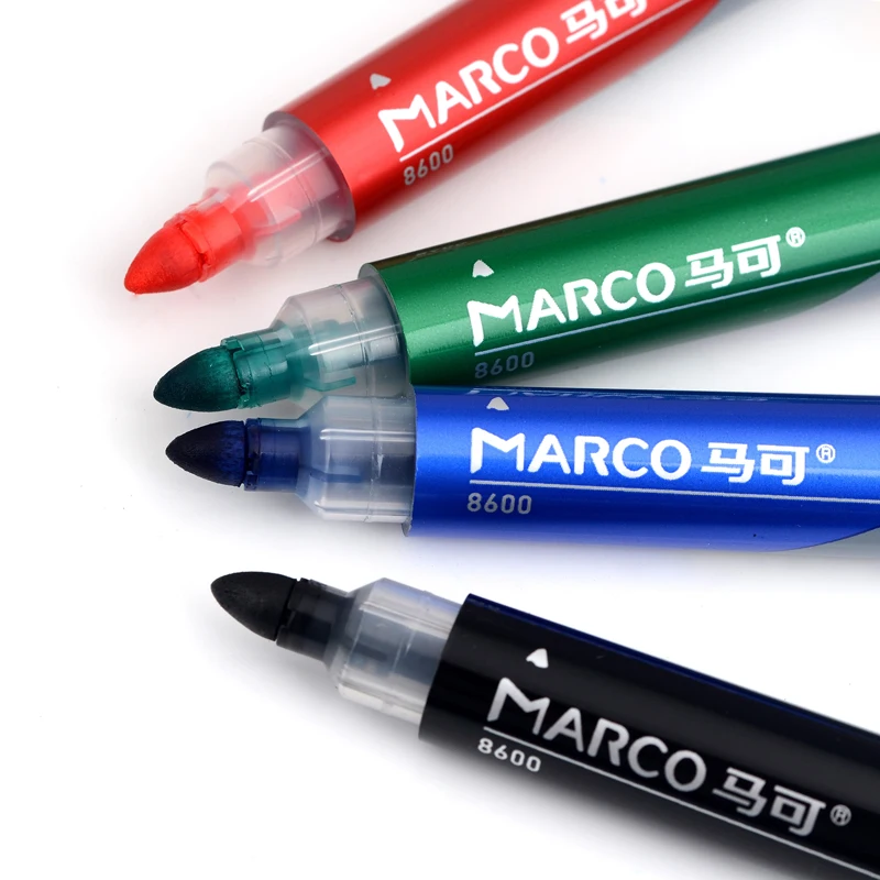10 шт./компл. офисные школьные принадлежности Марко 8600 черный красный зеленый синий альтернативный стираемый маркер для белой доски ручка для письма рисунок