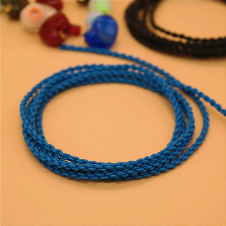 2 pcs 4 Core Wire Headphone Cable Audio Core Ocean Crystal DIY Iron Unit UE silver wire for earphone accessories