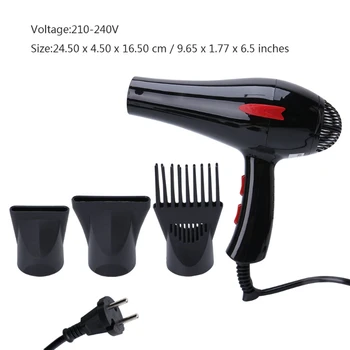 

3000W Electric Hair Dryer Low Noise Powerful GW3900 Blower AC Motor 220V EU Plug Hair Blow Dryer ABS+PVC Styling Accessory