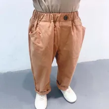 Повседневные детские штаны детские длинные штаны хлопковые штаны в диком стиле для мальчиков и девочек, весенне-летняя детская одежда для детей от 1 до 8 лет