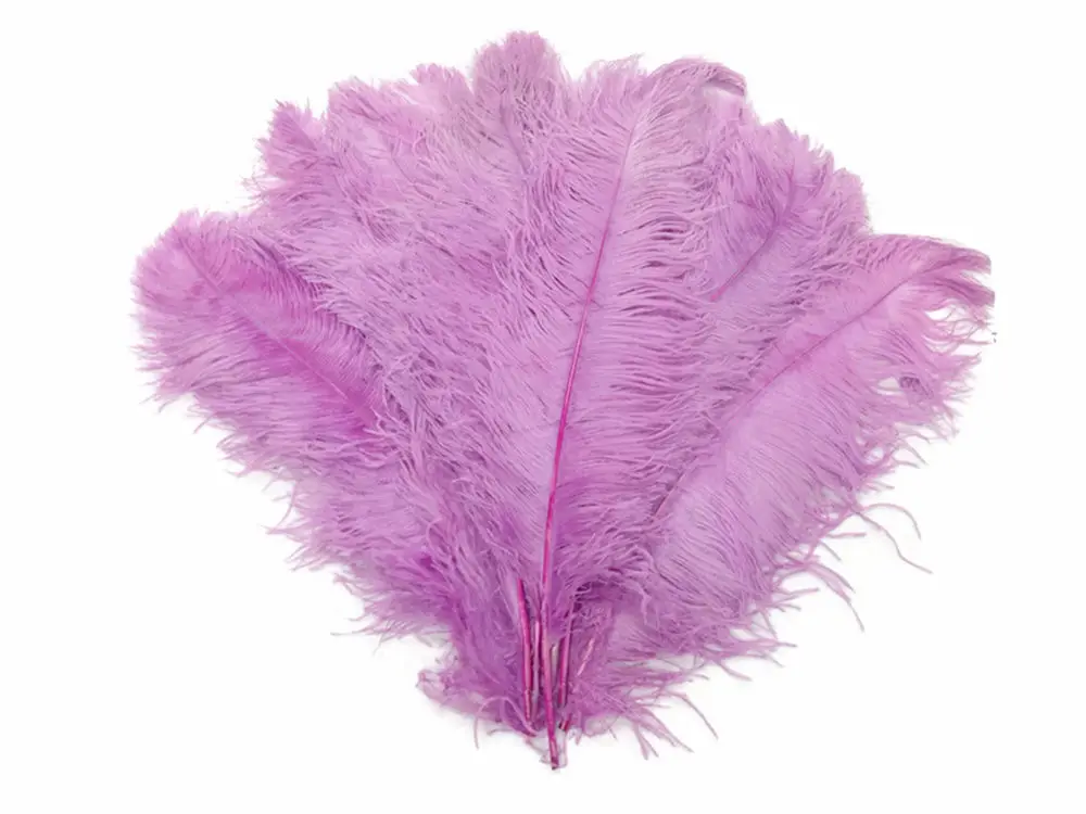 Free Shipping 50pcs light purple ostrich feathers 55 60cm big pole with