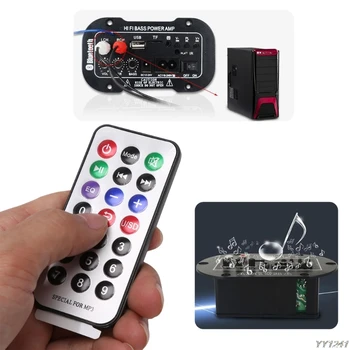 

Car Kit 25W Car Bluetooth Subwoofer Hi-Fi Bass Amplifier Board Audio TF USB 220V/12V/24V Remote Control 2.1+EDR Bluetooth