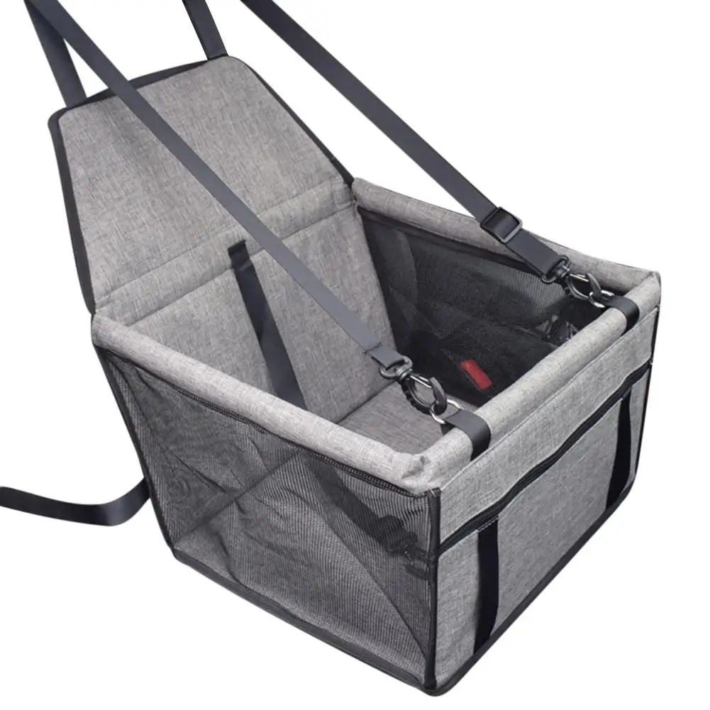 Воздухопроницаемая складная сумка на переднее сиденье для собак, автомобильные аксессуары для путешествий, прочный коврик, сумка для кошек, переноска для собак, автомобильный комплект с внутренним ремнем безопасности 20E