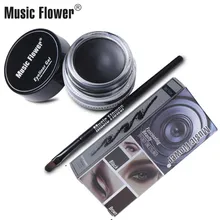 

Music Flower Matte Makeup Eyeliner Gel + Make Up Brush Waterproof Eyeliner Makeup Eye Liner Brand Smudge-proof Smooth Eyes Cream