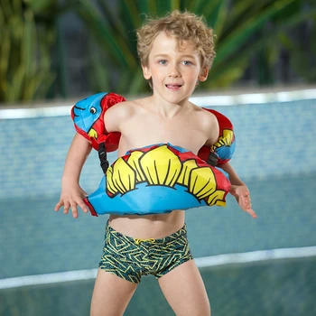 

Erapinky Cute Dinosaur Life Vest Kids Children Life Jacket Boys Swim Ring Armbands Toddler Water Floats Swim Trainer Zwemvest