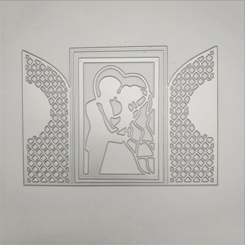  Bride And Groom Metal Cutting Dies Hollow Wedding Love Dies For Invitation Cards Making Diy Craft D - 32987513519