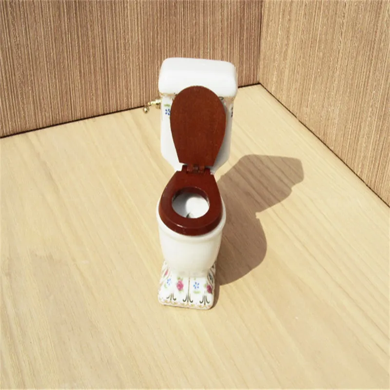 Doub K Имитация из чистого белого золота плетеная керамическая ванная 1:12 Кукольный домик Миниатюрный ролевые игры мебель мини-игрушки для дома